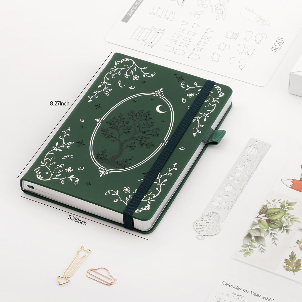 A5 Bullet Journal | 160gsm Bleedproof Dot Grid - Lunar Grove