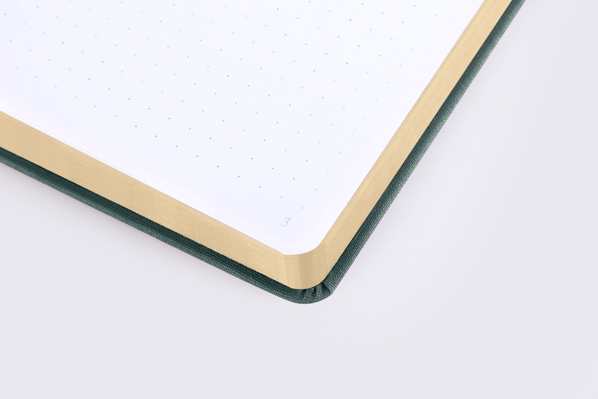 Bullet Journal A5 160gsm PREMIUM paper gold edge-olive