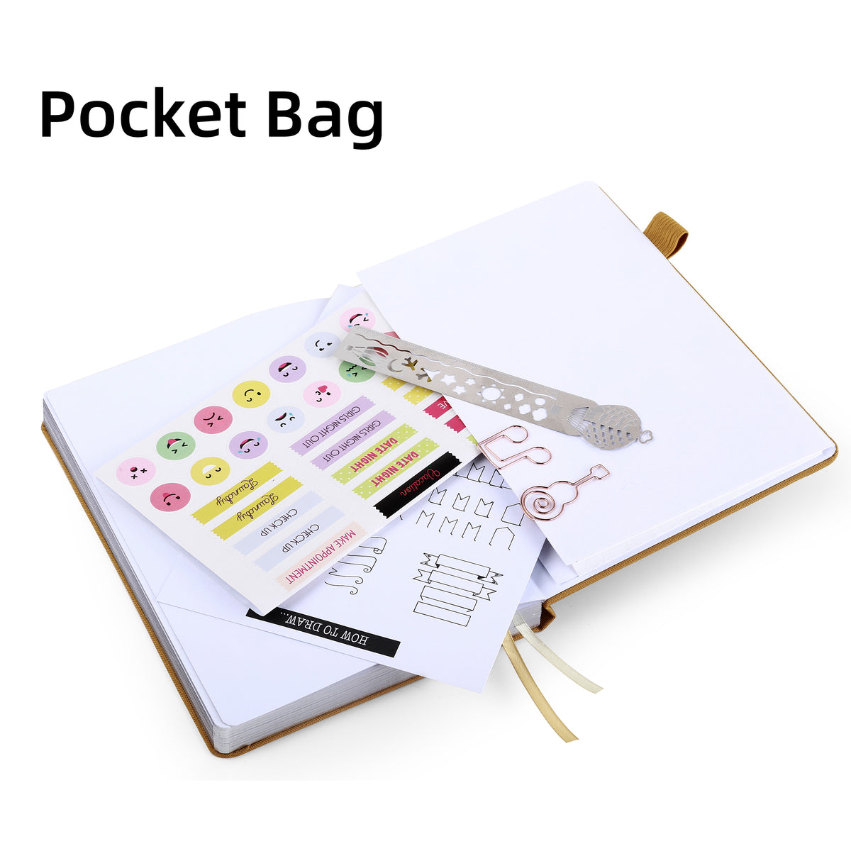 Bullet Dotted Journal - A5 Dot Grid Notebook with pages number,160gsm Bleedproof Paper, Gold Edge and Fabric Hardcover for Personal Organizers, Bullet Journals, and journaling